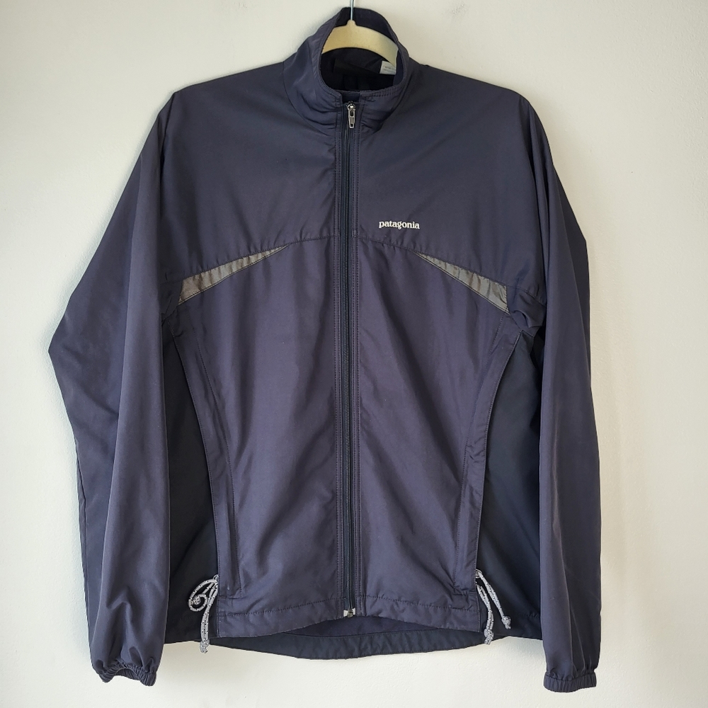 Patagonia Vintage Blue+ Black Zip Up Cottage Core Outdoor Active Wear Jacket